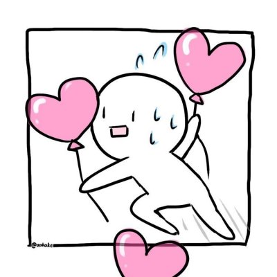 16组超有互动感的白底简笔小人情侣头像 高清手绘款