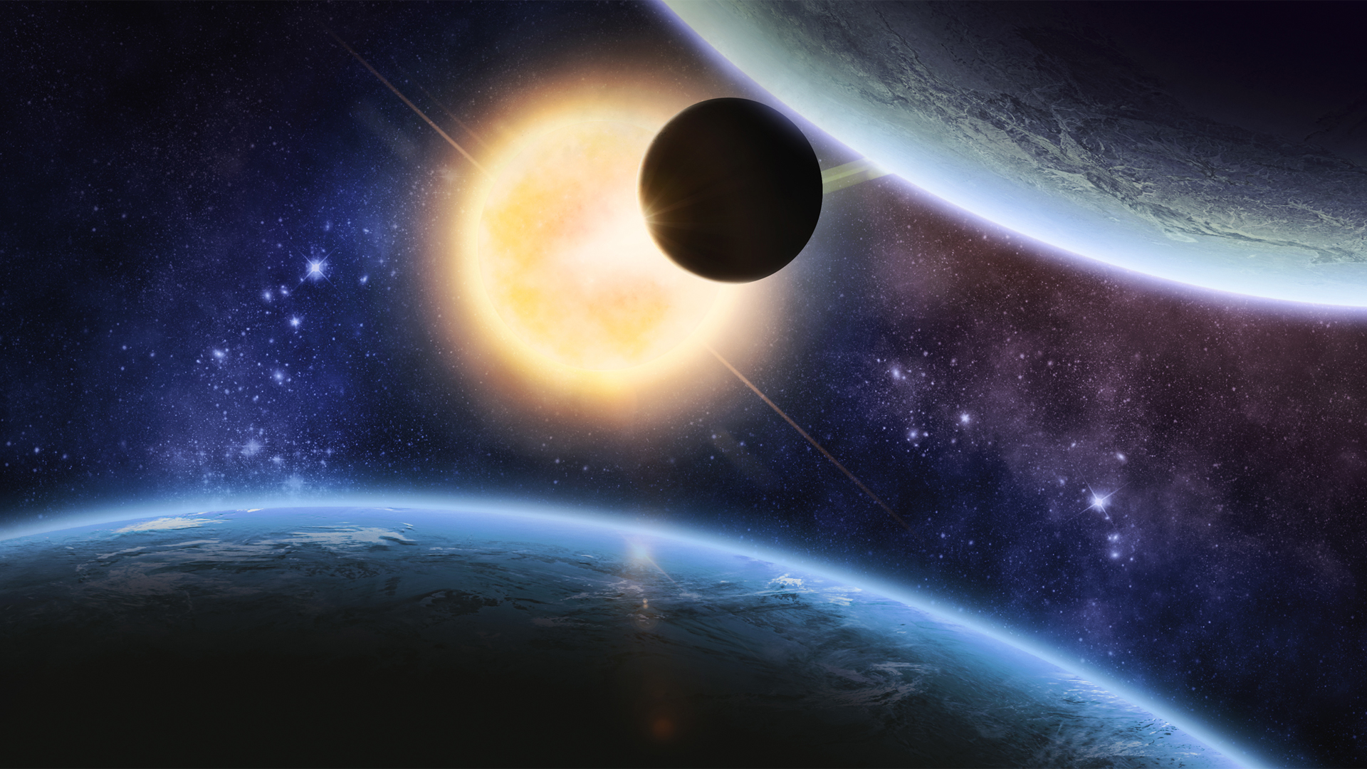 太空星球星空主题2K高清电脑桌面动漫壁纸推荐