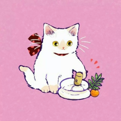 超可爱！12组一左一右动漫猫咪情侣头像高清图