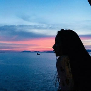 16张黄昏背影情侣头像 一左一右高清夕阳款