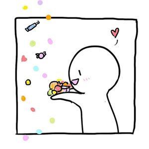 楼上楼下小白人情侣头像简笔画合集（14张）