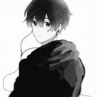 男生黑白伤感动漫头像 16张高清微信头像合集