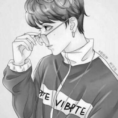 男生黑白伤感动漫头像 16张高清微信头像合集