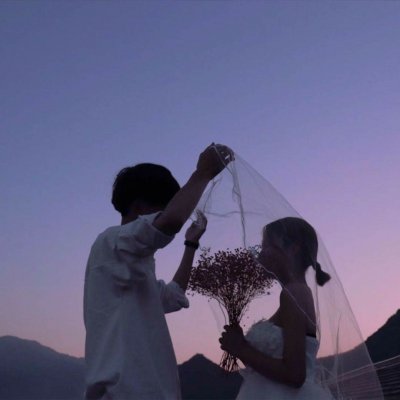 穿婚纱的情侣头像一对两张 14组高清婚纱系列情头合集