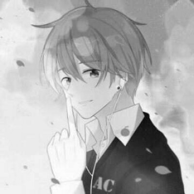 男生黑白伤感动漫头像 16张高清微信头像合集