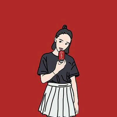 红色系创意卡通情侣头像来啦！14张高清好看的素材任你挑