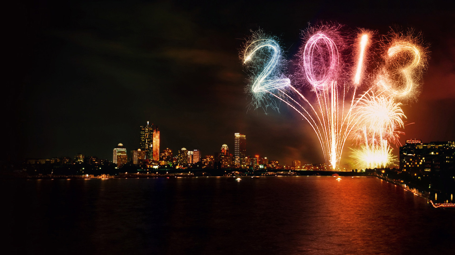 春节烟花主题电脑桌面壁纸上新啦