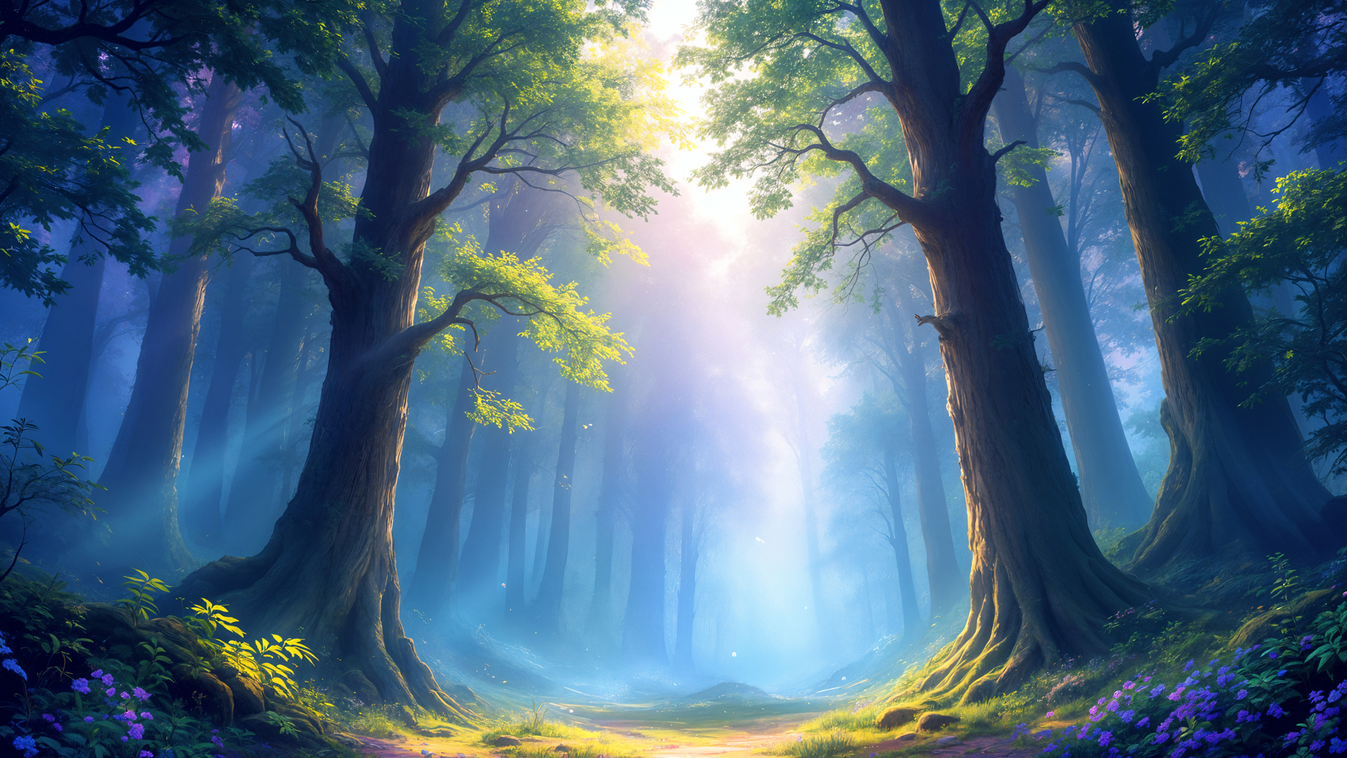 超治愈！光之森林唯美风景电脑桌面壁纸来了