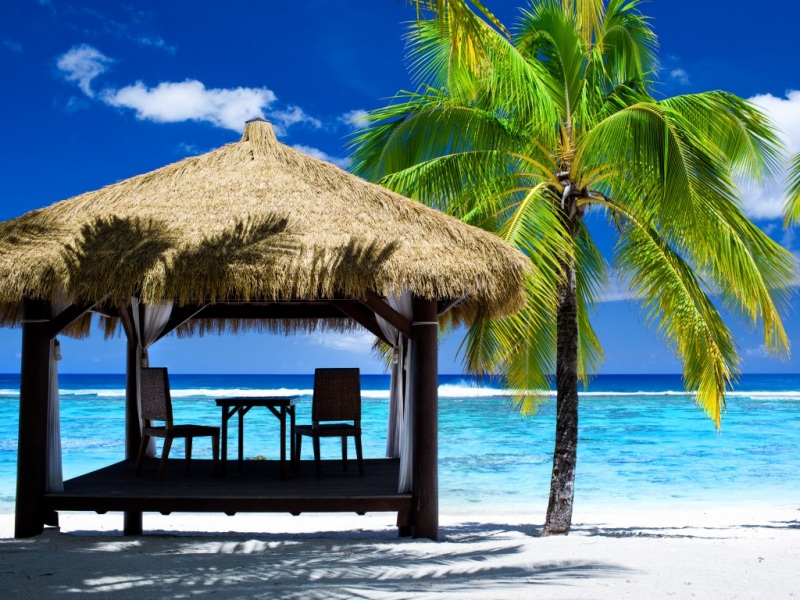 夏日海岸小屋风景 电脑桌面高清壁纸合集