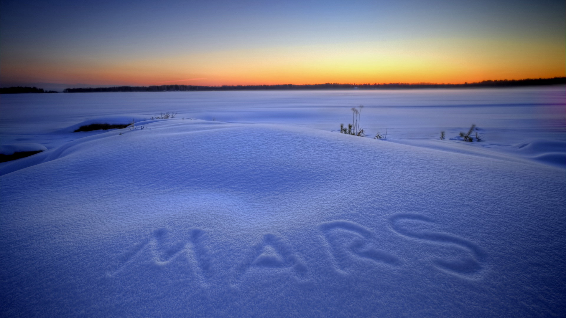 冬日夜晚雪景壁纸合集