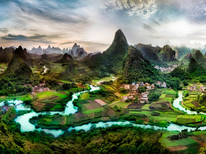 广西桂林山水田园风景电脑桌面壁纸上新啦