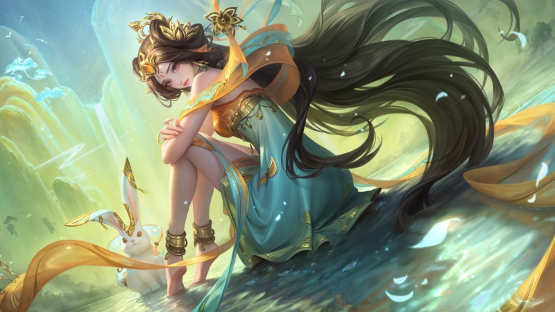 王者荣耀嫦娥漠中幻影无水印高清壁纸来了 多款分辨率可选