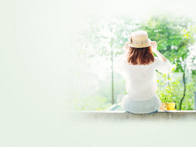 坐着的女生风景电脑桌面壁纸 高清动漫风壁纸分享
