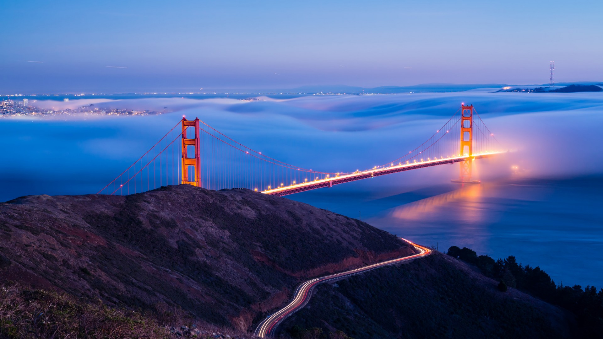 金门大桥公路风光 多款高清动漫风电脑桌面壁纸