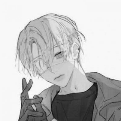 男生黑白伤感动漫头像 16张高清微信头像合集