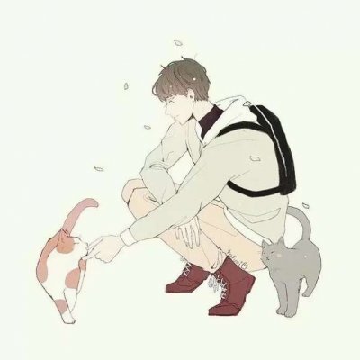 30张高清韩国插画情侣头像 一男一女超好看
