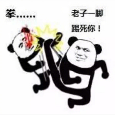 熊猫头功夫警告表情包来啦！休得放肆，来斗图