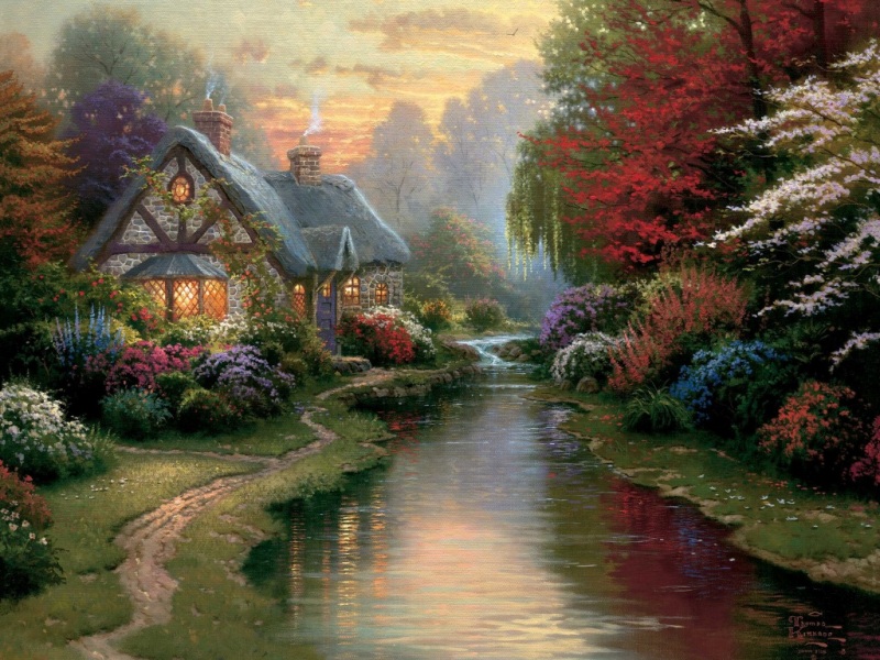 托马斯·金凯德笔下的静谧风景 这套壁纸太治愈了