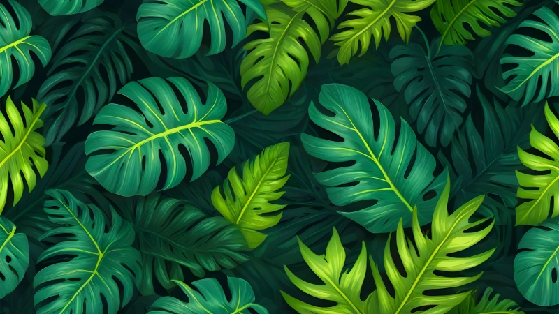 适合上班族的护眼植物叶子电脑桌面壁纸