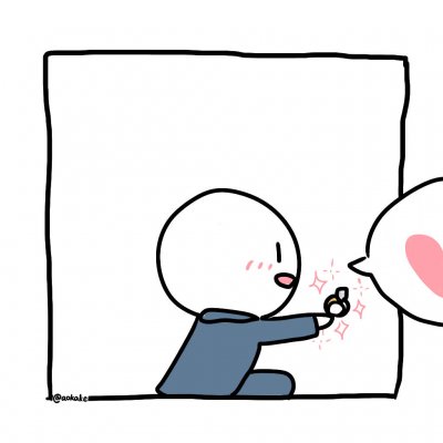 16组超有互动感的白底简笔小人情侣头像 高清手绘款