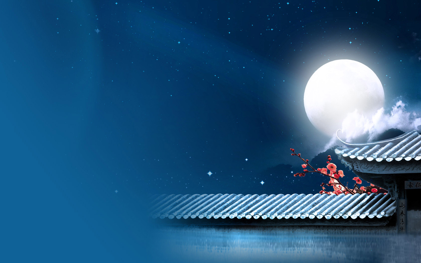 这款月夜庄园风景壁纸 适配多款主流电脑屏幕