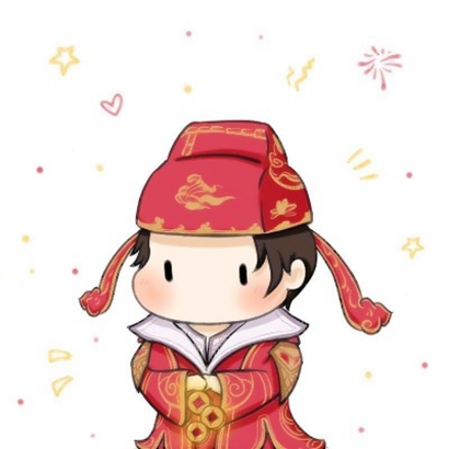 卡通呆萌二次元情侣头像 一对两张高清合集共28张