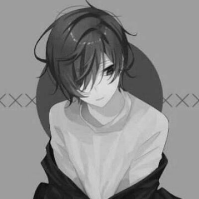 男生黑白伤感动漫头像 16张高清微信头像合集