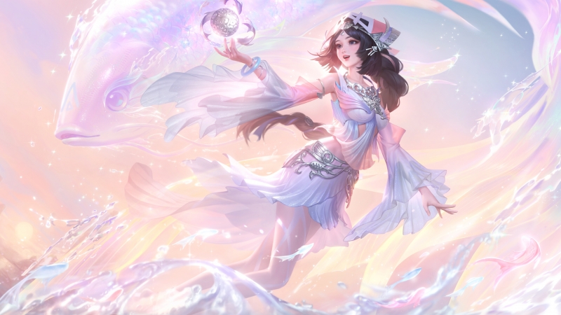 王者荣耀西施新皮肤壁纸！至美乘鲤谣高清电脑壁纸合集