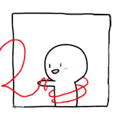 28组超可爱简笔小白人情头 左右配对手绘款高清分享