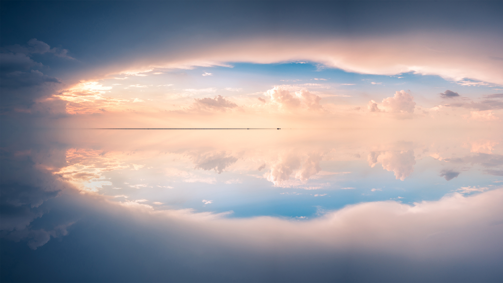 能当电脑桌面的天空之境绝美倒影壁纸来啦