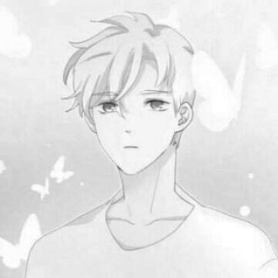 男生黑白伤感动漫头像 16张高清微信头像合集