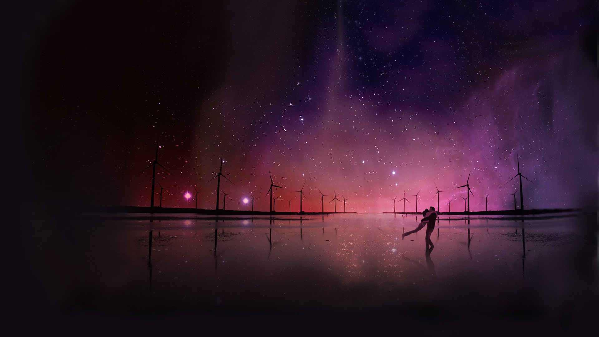 浪漫星空爱情主题电脑壁纸推荐