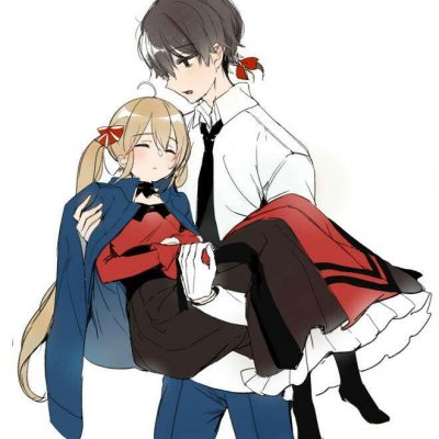 16组高清创意二次元情侣QQ头像 一对两张动漫情头