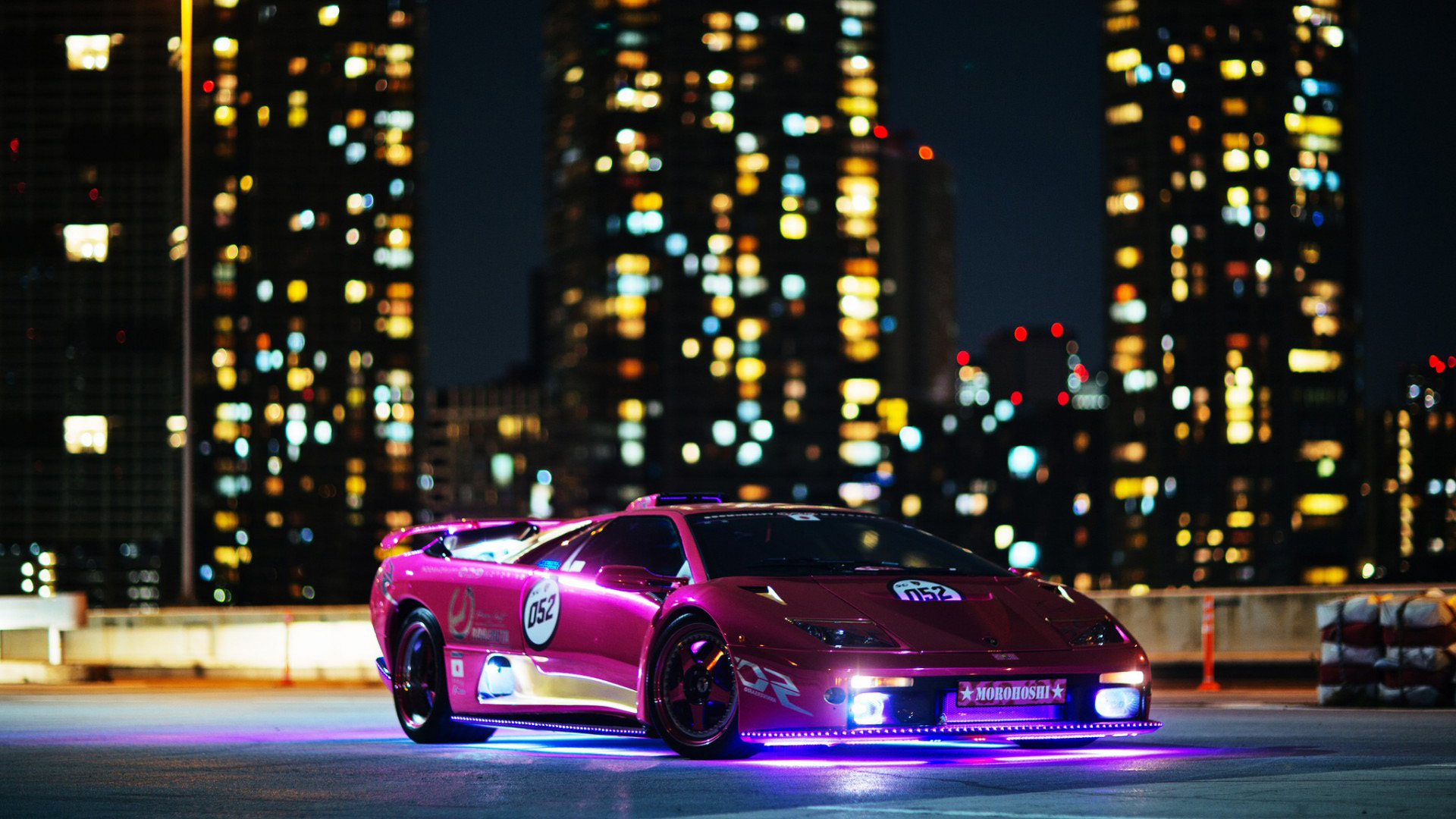 兰博基尼暗黑破坏神城市夜景高清壁纸来啦