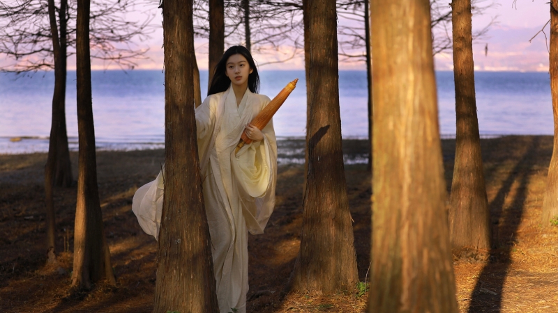 包上恩白衣古风古装造型电脑壁纸上新啦