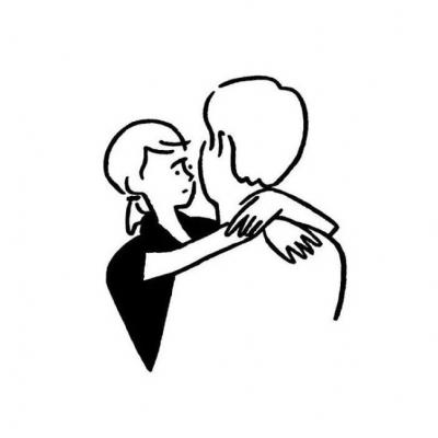 24张简约手绘黑白情侣头像 高清好看的手绘情头合集