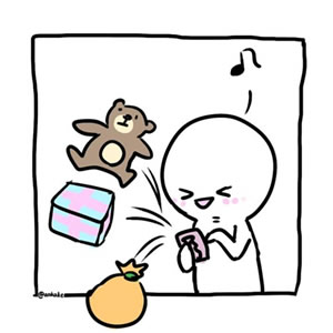 楼上楼下小白人情侣头像简笔画合集（14张）