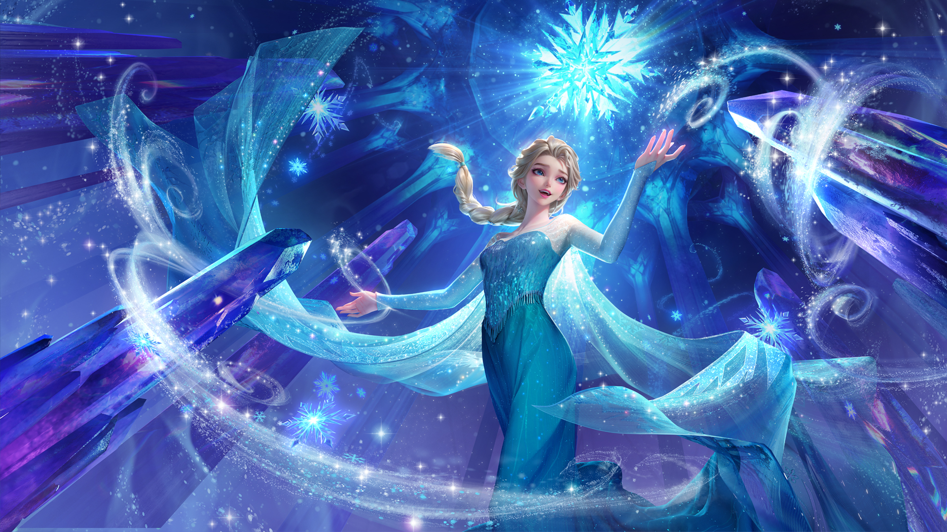 王者荣耀甄姬雪境奇遇闪光电脑桌面壁纸 高清游戏壁纸