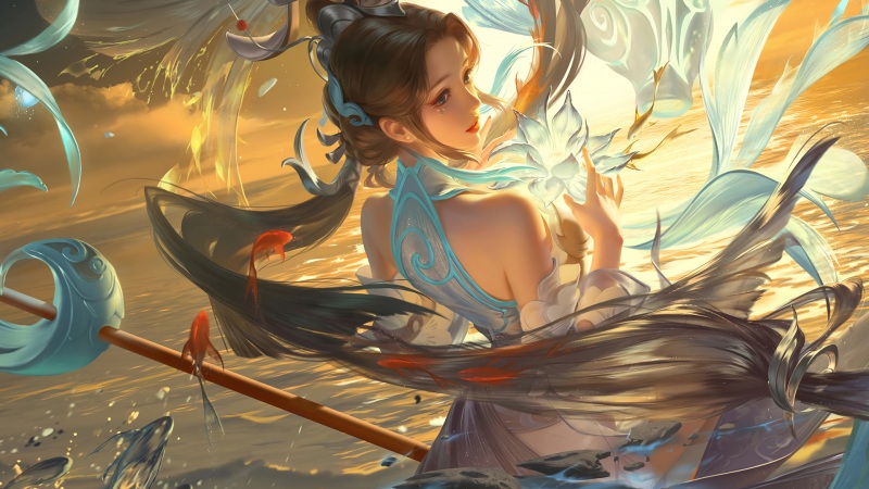 王者荣耀大乔白鹤梁神女高清壁纸来啦