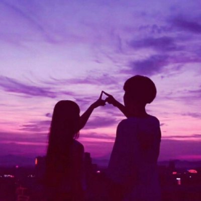 落日黄昏背影情侣头像！20张高清一对两张头像合集