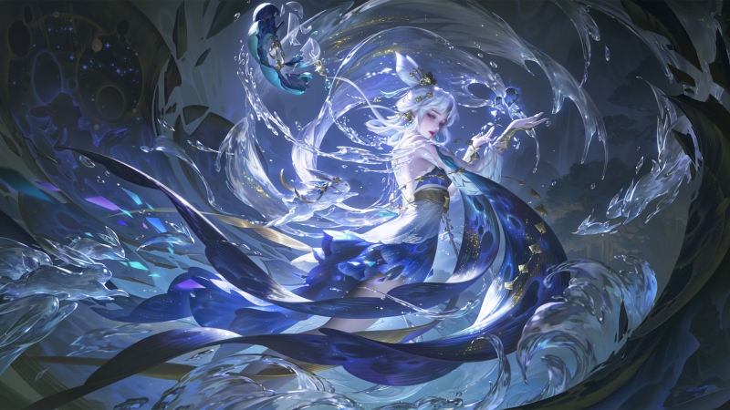 王者荣耀嫦娥器灵落星盏电脑桌面壁纸上线 多款高清分辨率可选