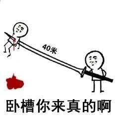 40米长刀梗表情包来啦！你已经跑了39米，现在可以动手了吗？