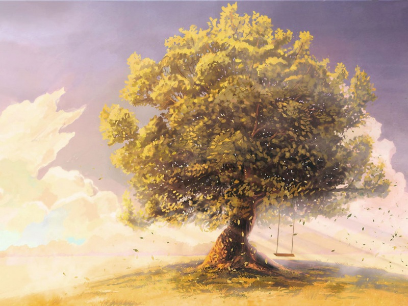 这棵远在天边的树，做成电脑壁纸超治愈