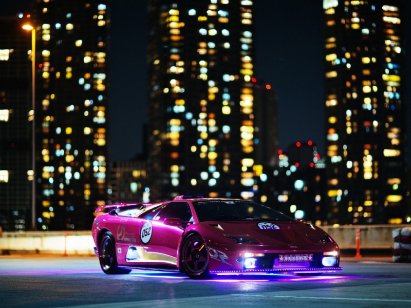 兰博基尼暗黑破坏神城市夜景高清壁纸来啦