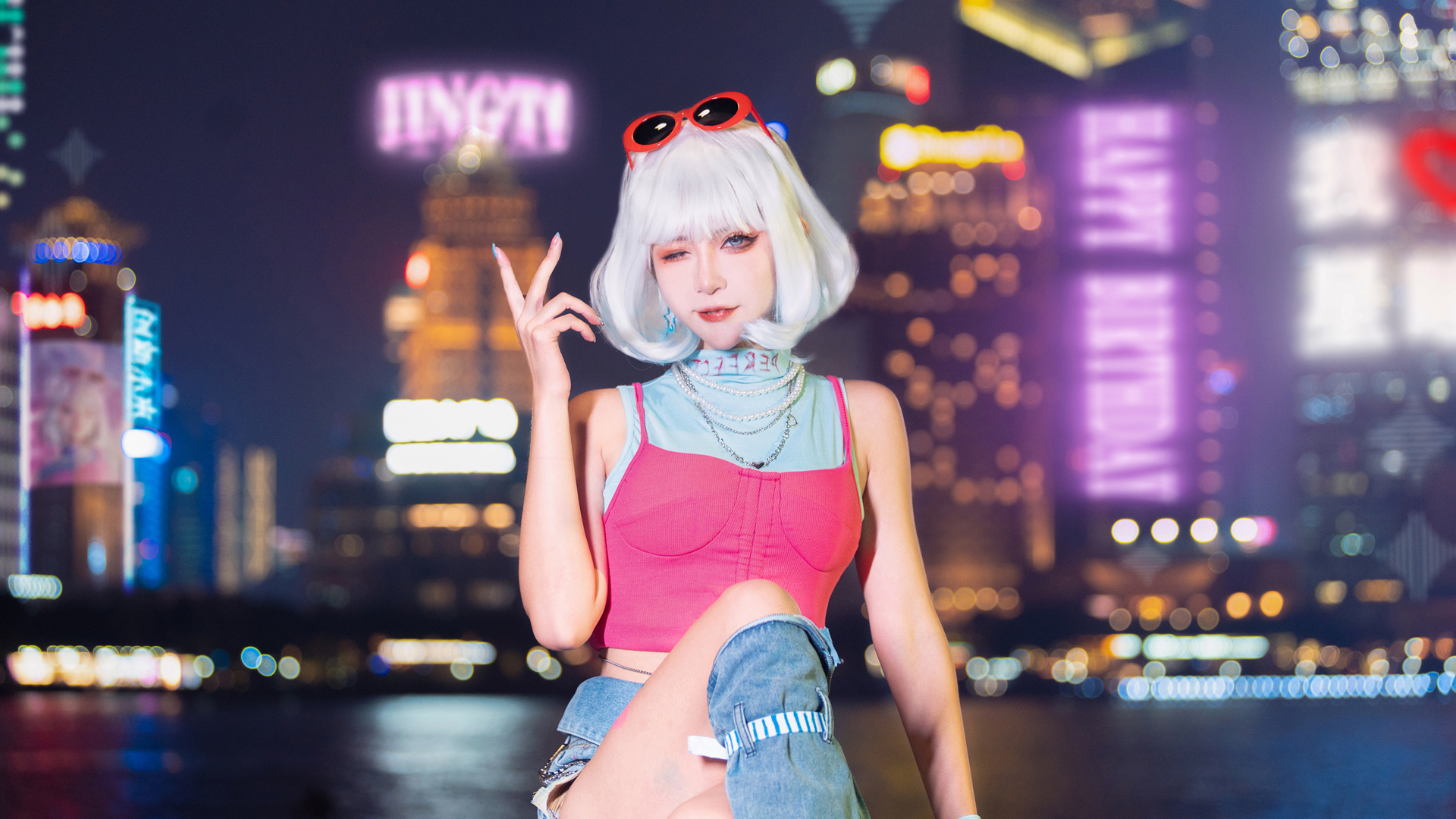 赛博朋克风美女电脑壁纸！多款高清尺寸任你选