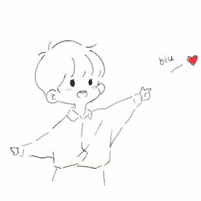 抖音上超火的呆萌卡通情侣头像 22张高清一对合集