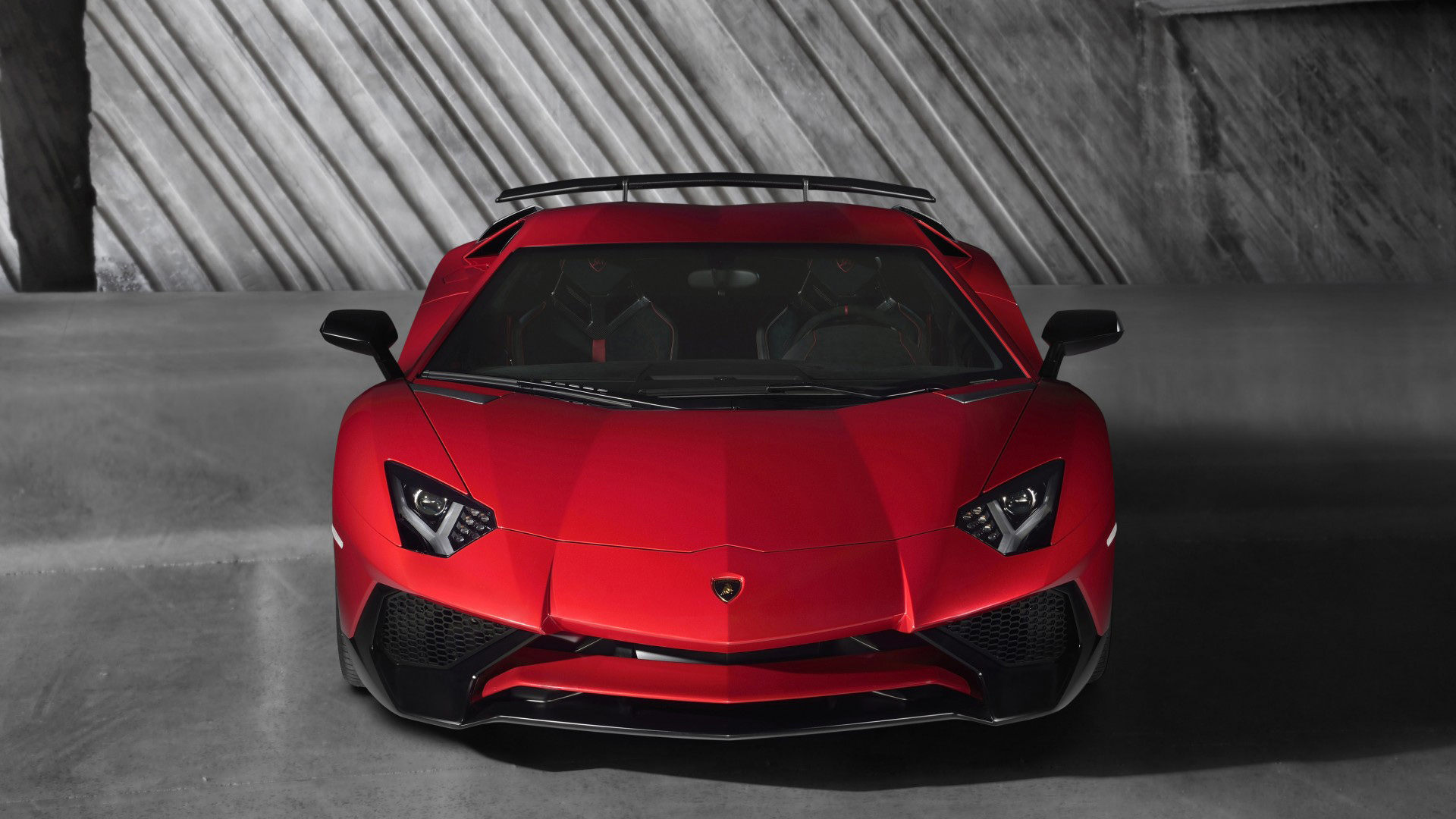 款红色兰博基尼Aventador LP750-4 SuperVeloce高清壁纸分享