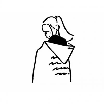 24张简约手绘黑白情侣头像 高清好看的手绘情头合集