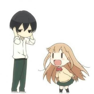 二次元绘画风格微信QQ情侣头像