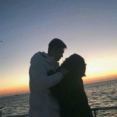 14组浪漫海边情侣头像 一男一女成对高清图